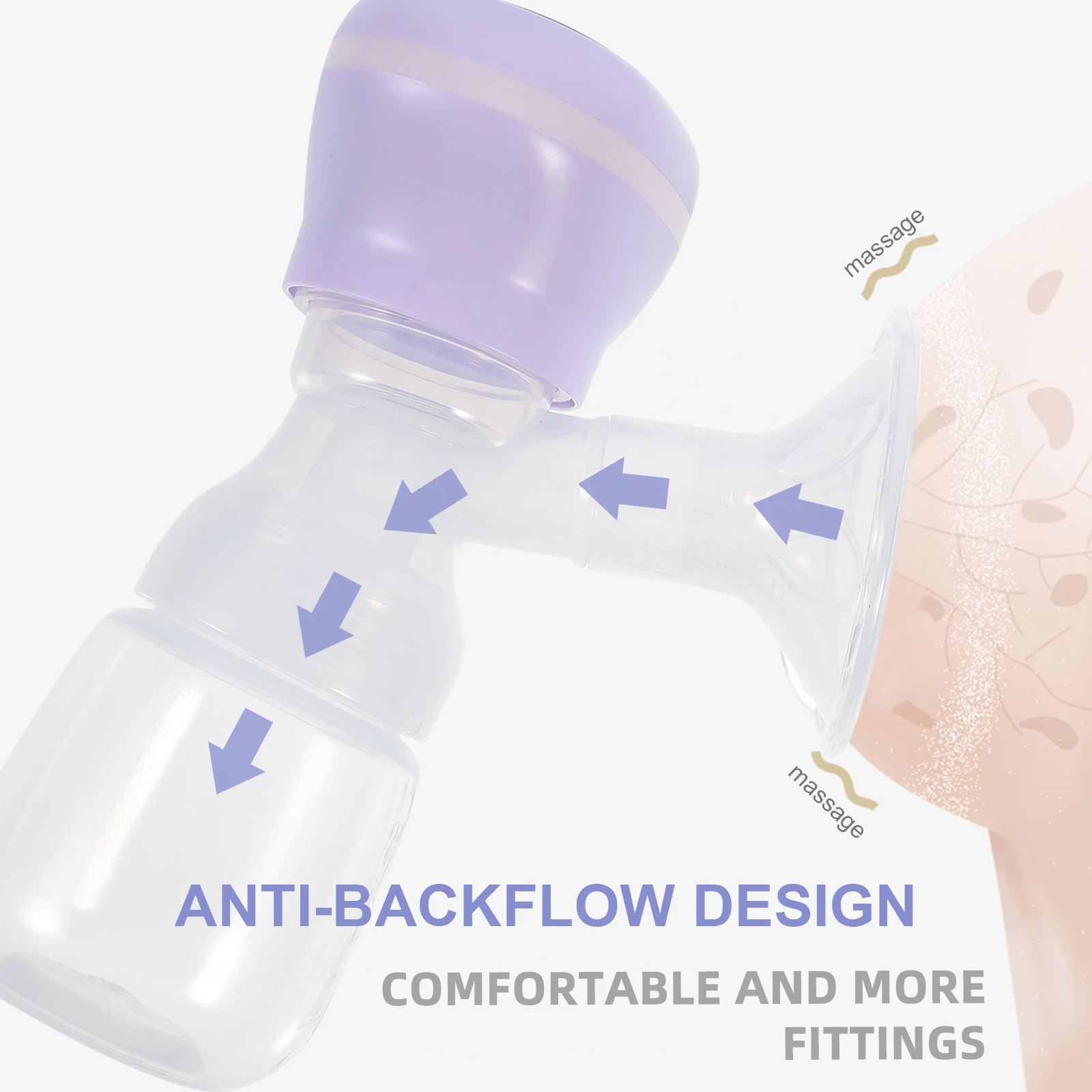 

1 set Electric Unilateral Breast Pump 9 Gears Usb Charging Portable Lightweight High Capacity Skin-Friendly Suction Tool