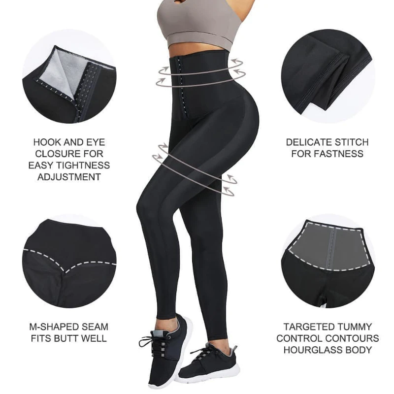 Body Shaper Sauna Slimming Pants Thermal Sweat Capri Gym Compression Fitness Shorts Leggings Workout Sauna Suit for Weight Loss