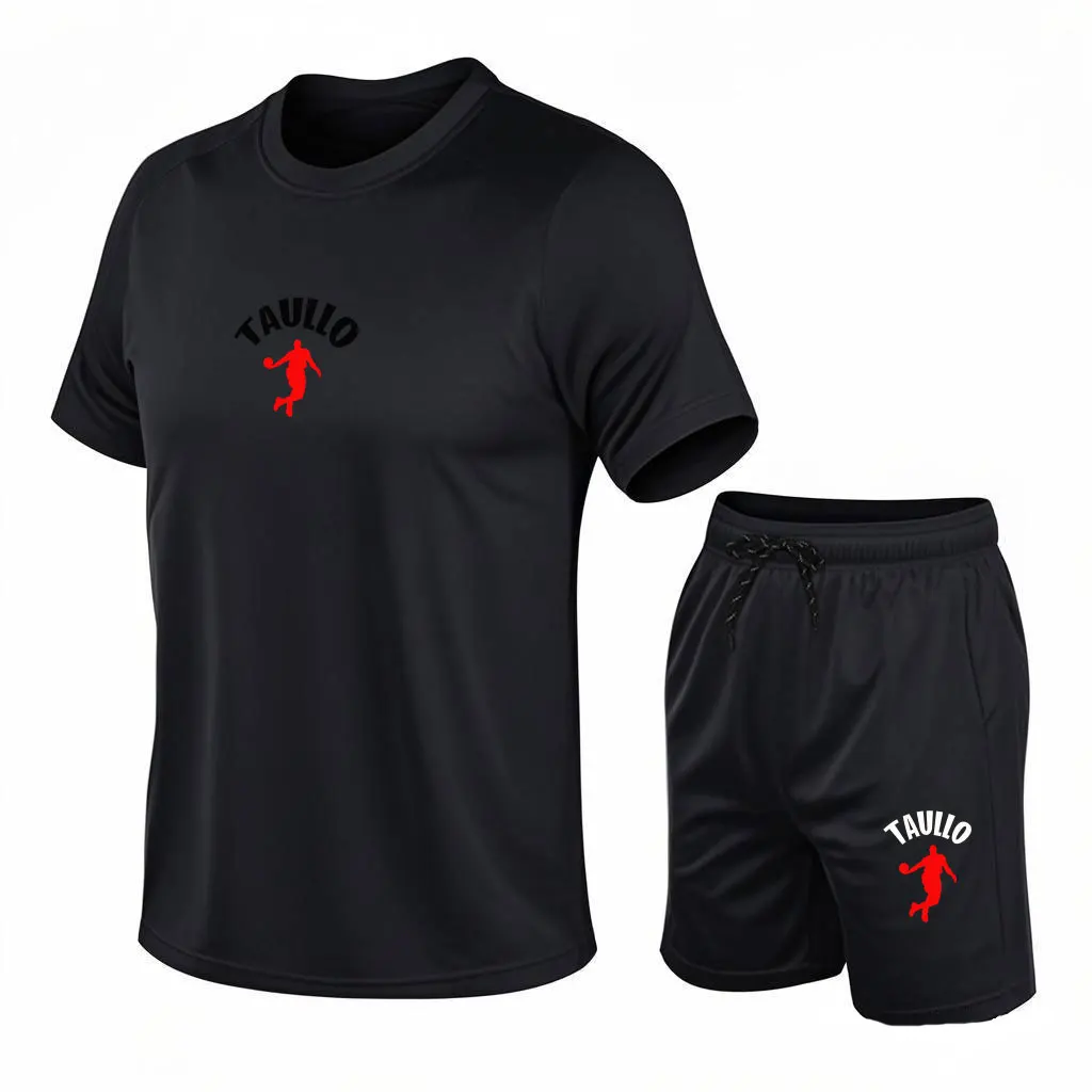 2025 Men's Mesh Sportswear Set  Quick-Dry T-Shirt& Shorts Gym Running  Fitness Outfit Breathable Summer  Athletic Two-Piece