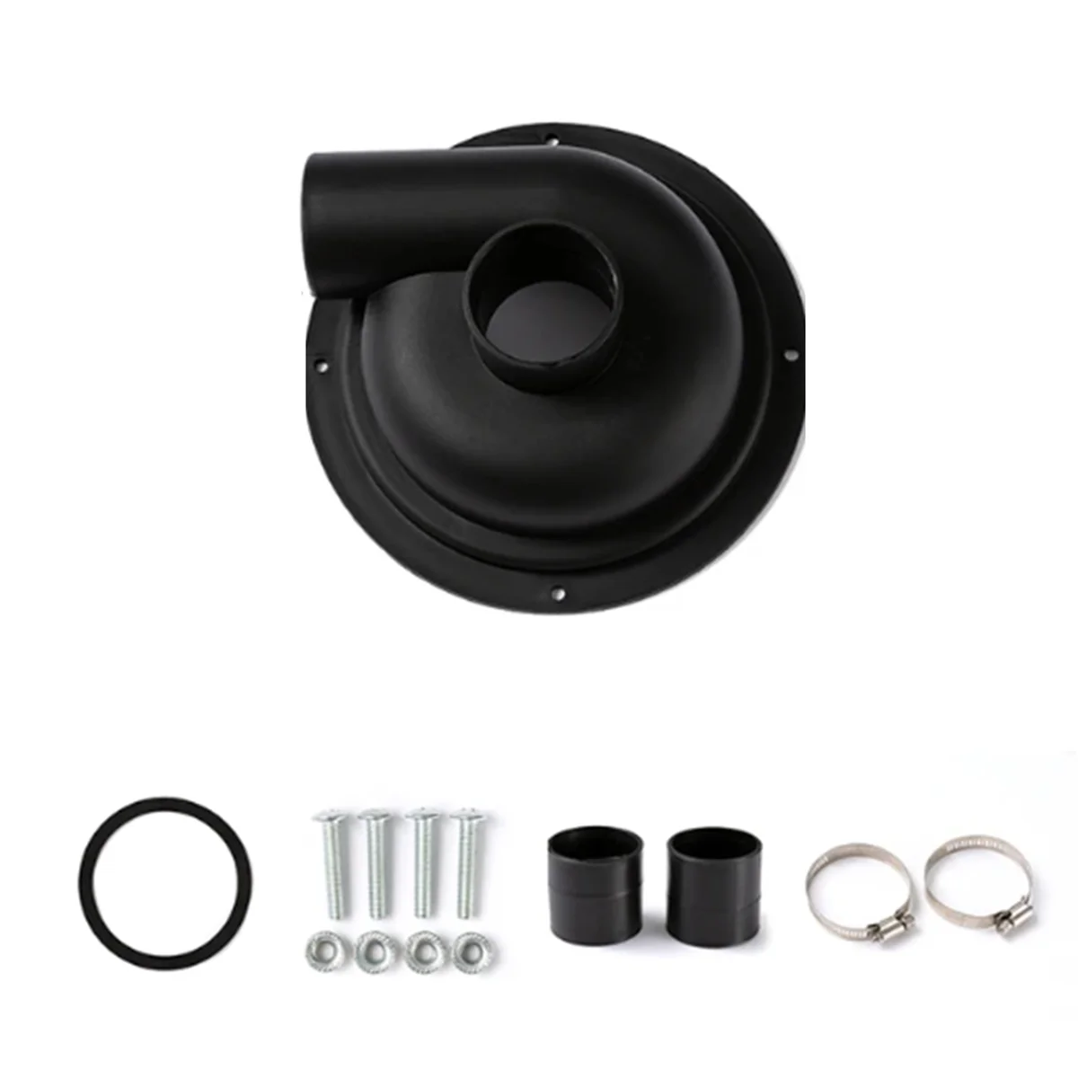 Циклонный чехол для пылесоса Пылесборник Циклонный фильтр Вакуумный сепаратор пыли (черная крышка без локтя)