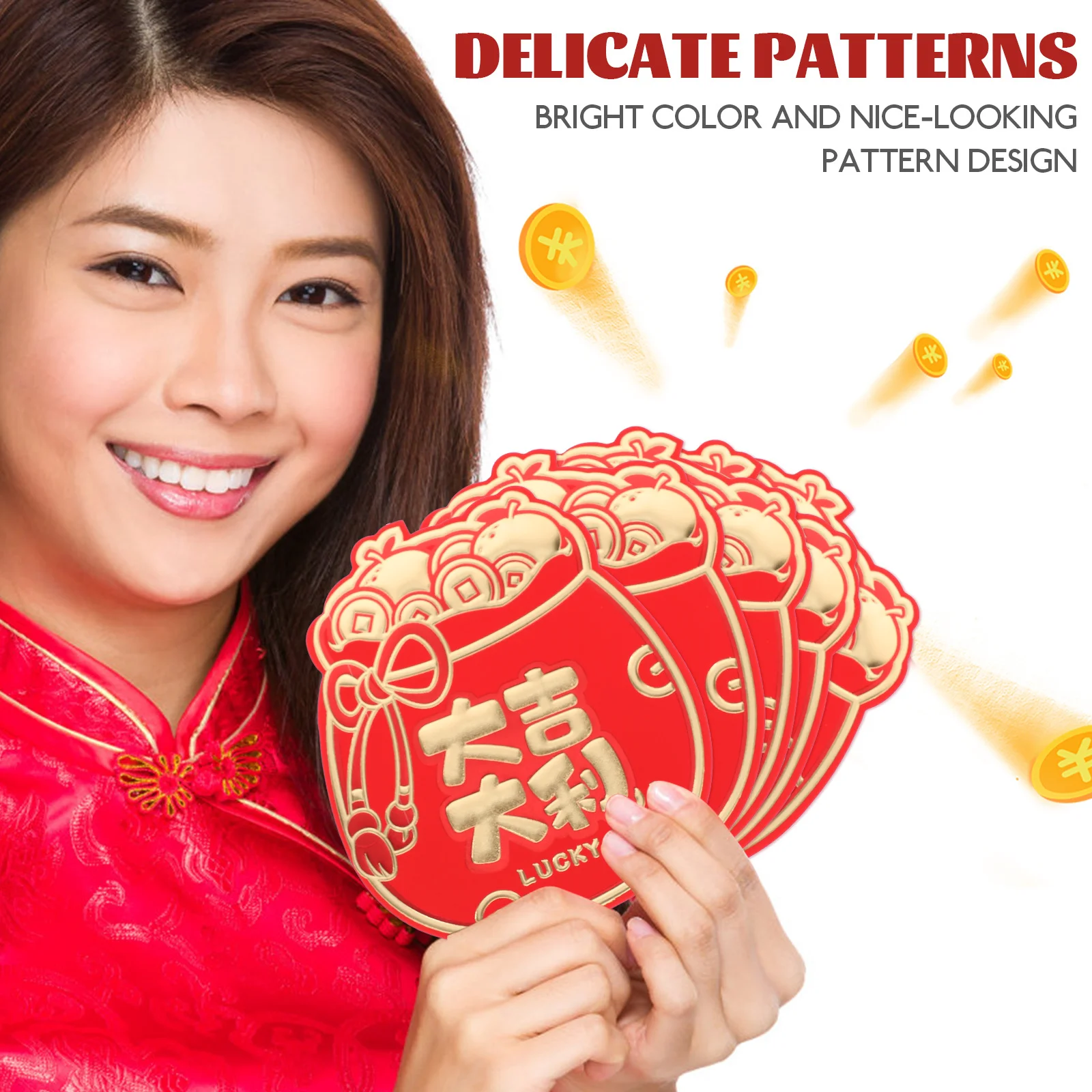 

12Pcs Red Envelopes Year of Dragon Decorative New Year Money Pouches Chinese Style Money Packets 2024 Red Envelopes