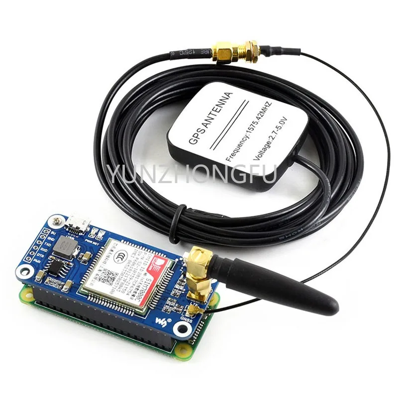 Raspberry Pi Based on SIM7000E Supports TCP UDP PPP HTTP FTP MQTT SMS, Mail of NB-IoT/eMTC/EDGE/GPRS/GNSS HAT