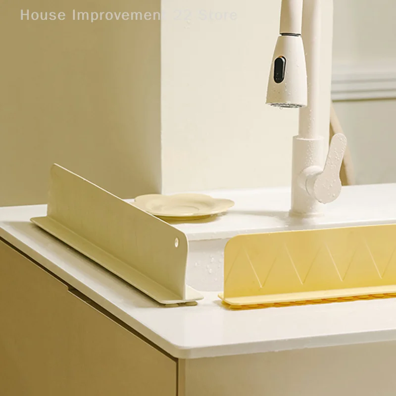 1Pc Silicone Sink Splash Guard With Suction Cup Anti-Splash Barrier For Kitchen Basin Waterproof Splatter Stopper Board