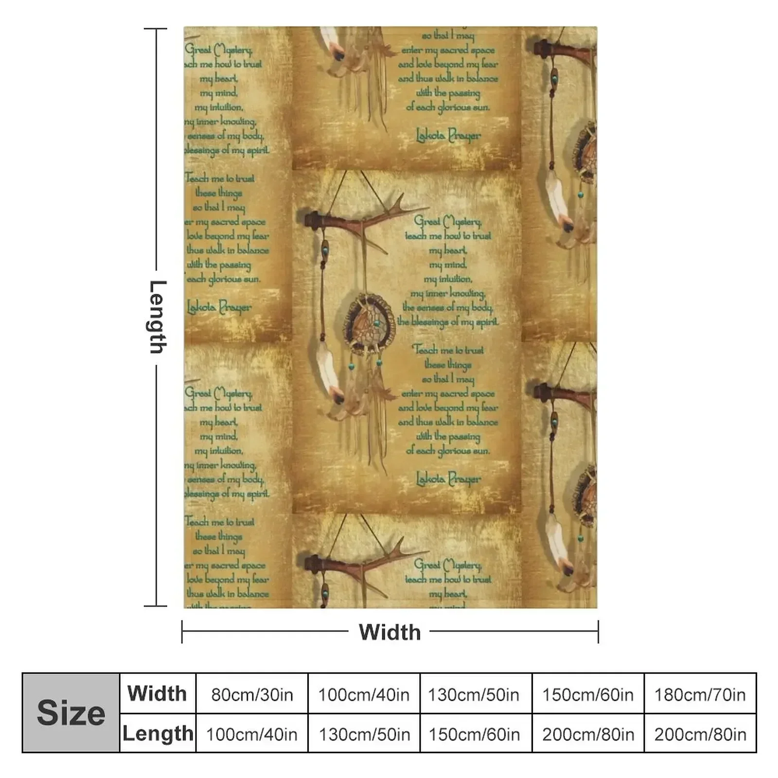Lakota Prayer Dream Catcher Throw Blanket manga anime Bed linens For Baby Blankets