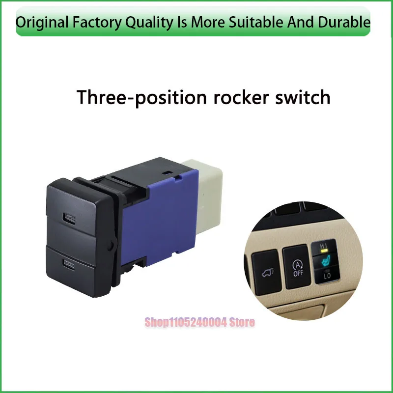 For Toyota Cars 1PC Integrated Rocker Switch Button to Control Seat Heater Cooling Fan and Auto Headlight Functions