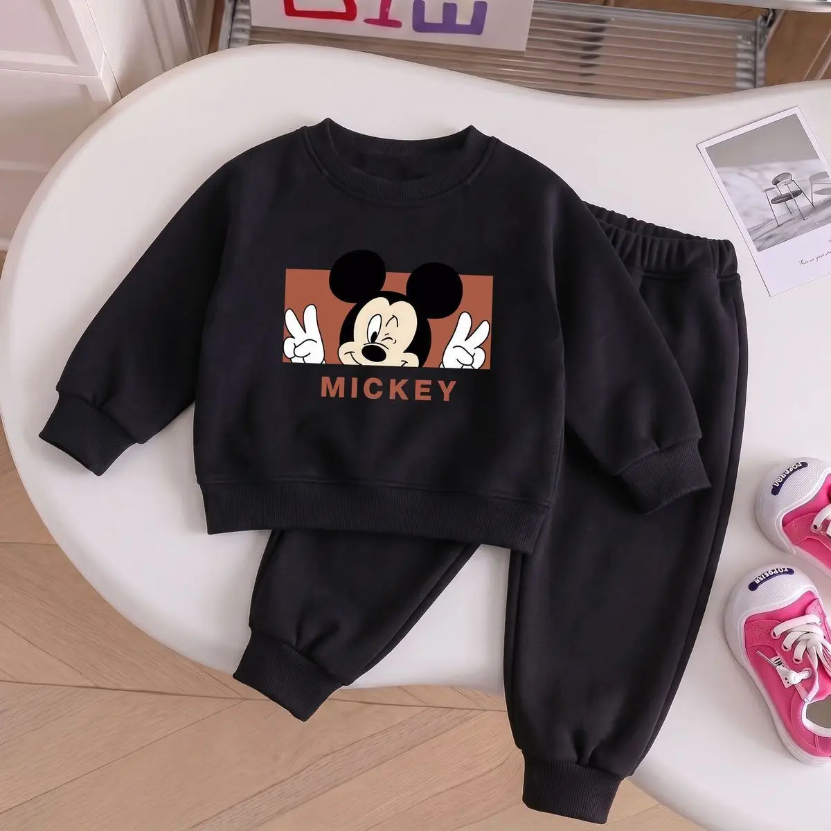 Frühling Herbst Jungen Freizeit-Sweatshirt-Sets Kinder O-Ausschnitt Oberteile und Sporthosen 2-teilige Sets Bequeme Outdoor-Kleidung für Kinder – Detail 2