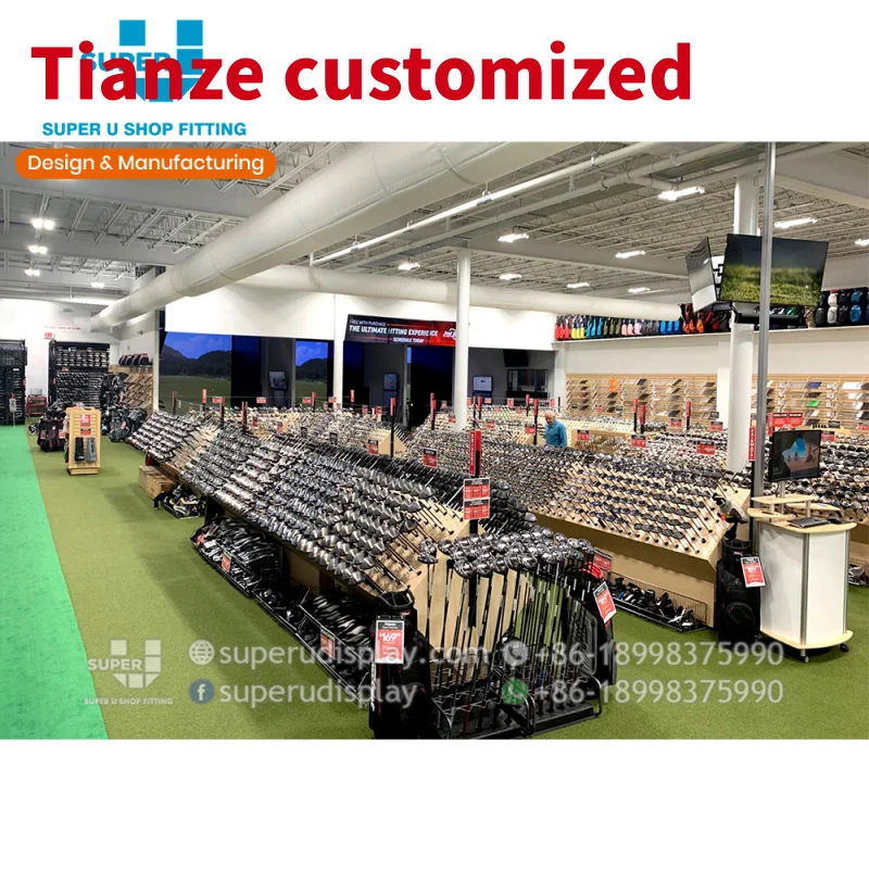 (Customized) Golf Shop Showroom Design Excellent IdeasClubs Wooden Display StandsDisplay FixturesDesign