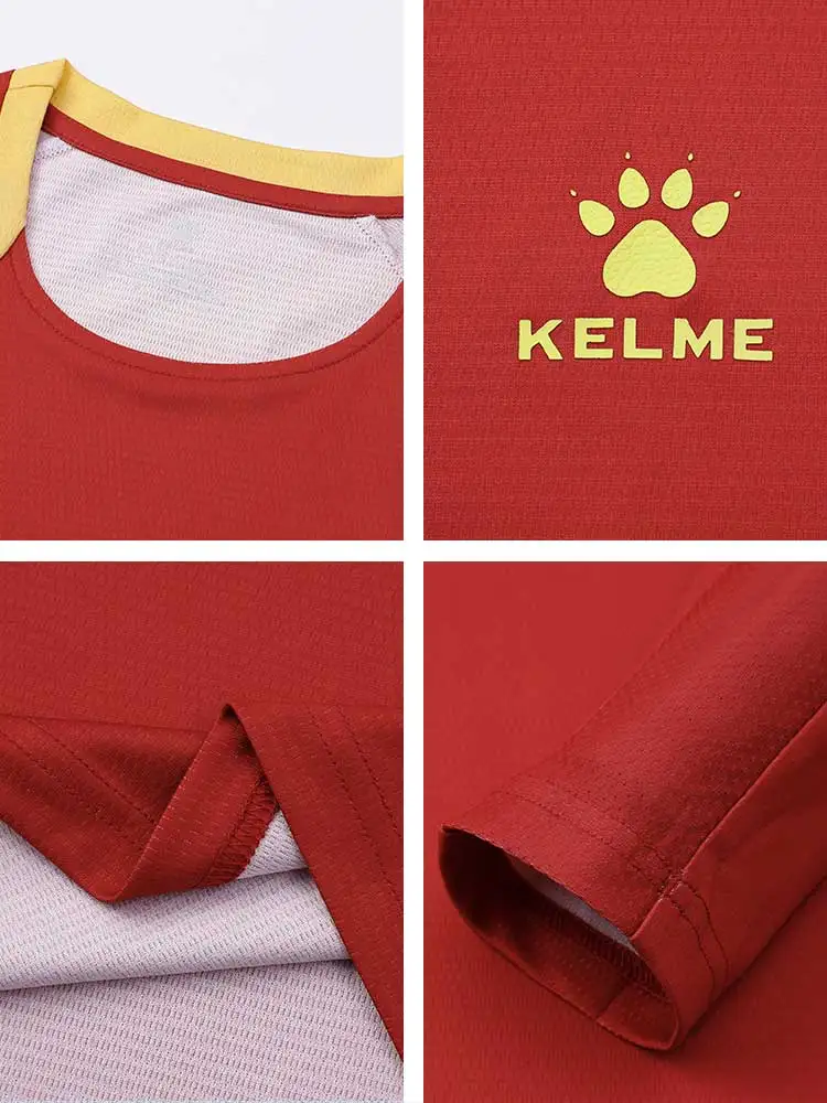 Kelme Training Long Sleeve T-shirt Men's New Round Neck Breathable Football Sports Hoodie Outdoor Running Daily Training