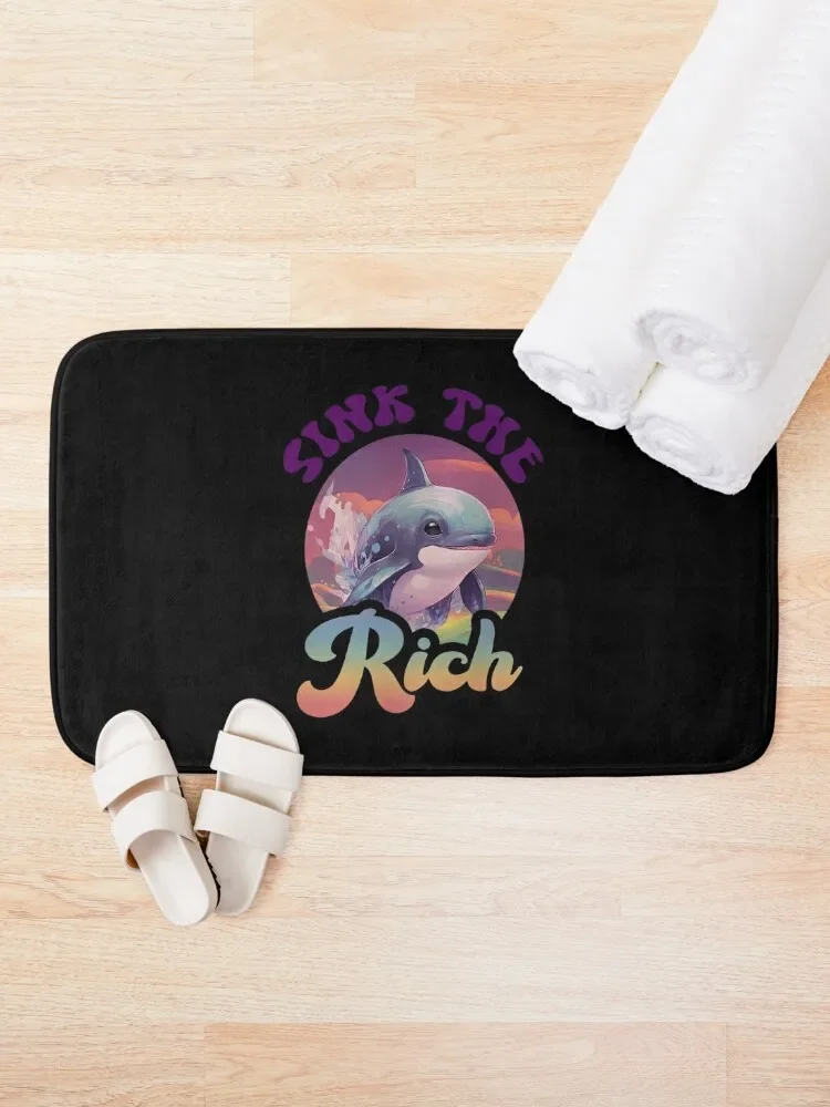 Sink the Rich Gladys The Yacht- Sinking Orca Bath Mat For Hallway On The Floor Anti-Slip Carpet Bathroom Carpets Mat