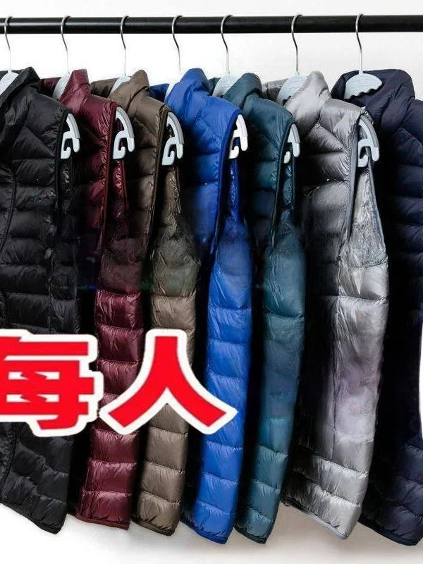 

Autumn Winter Lightweight Stand Collar down Cotton Vest Men's Jaet Svel Casual Thi Warm Vest oulder Cotton Clothes