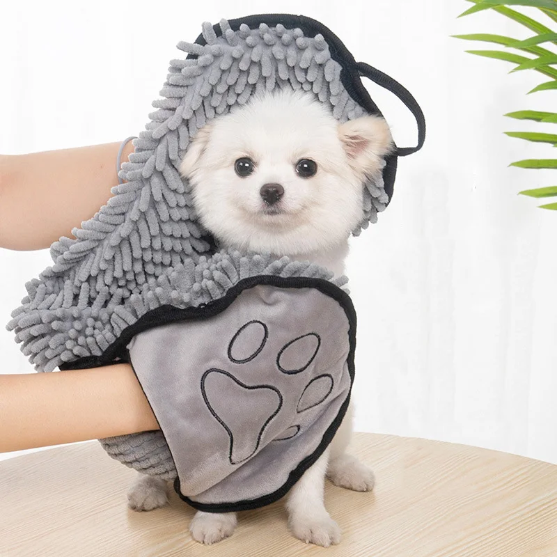 Pet Cat Absorbent Towel Dog Bath Towel Golden Hair Blanket Large Absorbent Quick-drying Teddy Small Dog Bath Supplies