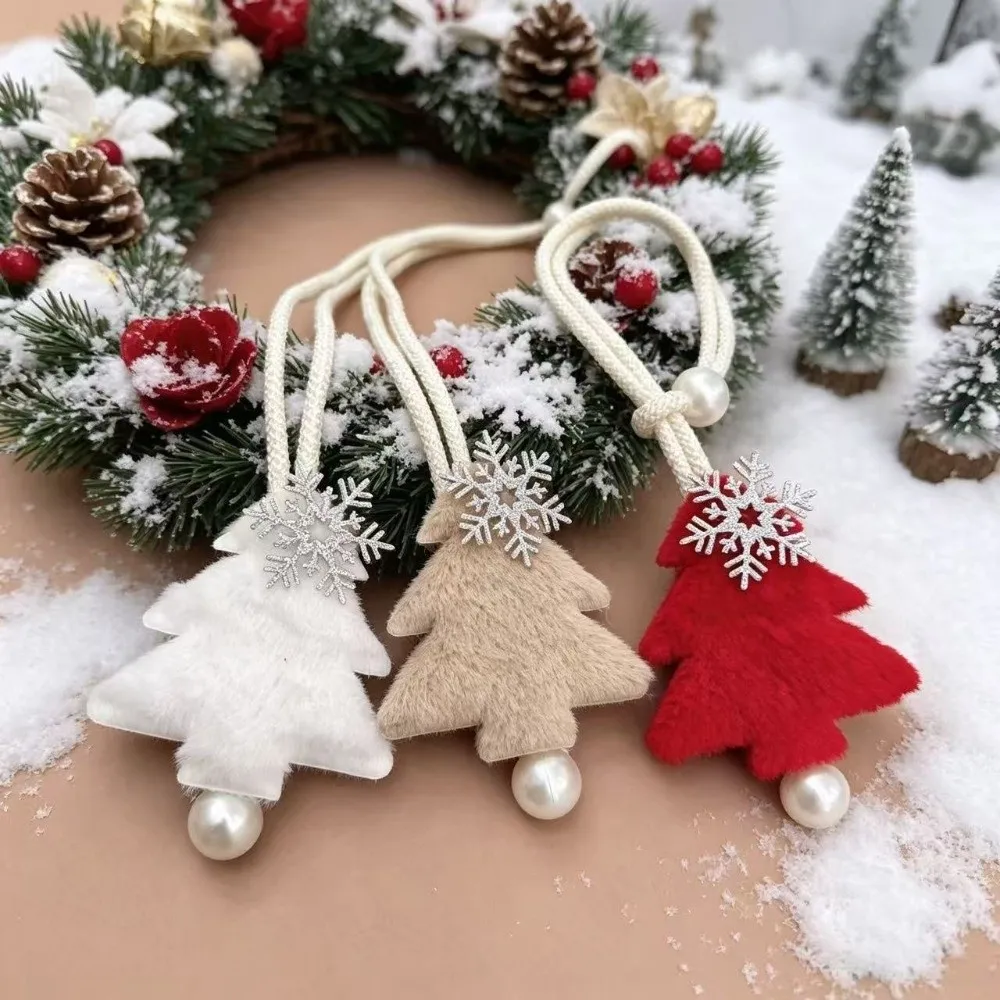 2Pcs Creative Christmas Tree Design Curtain Tie Backs Snowflake Design Convenient Curtain Holders Curtain Buckle Christmas Gift