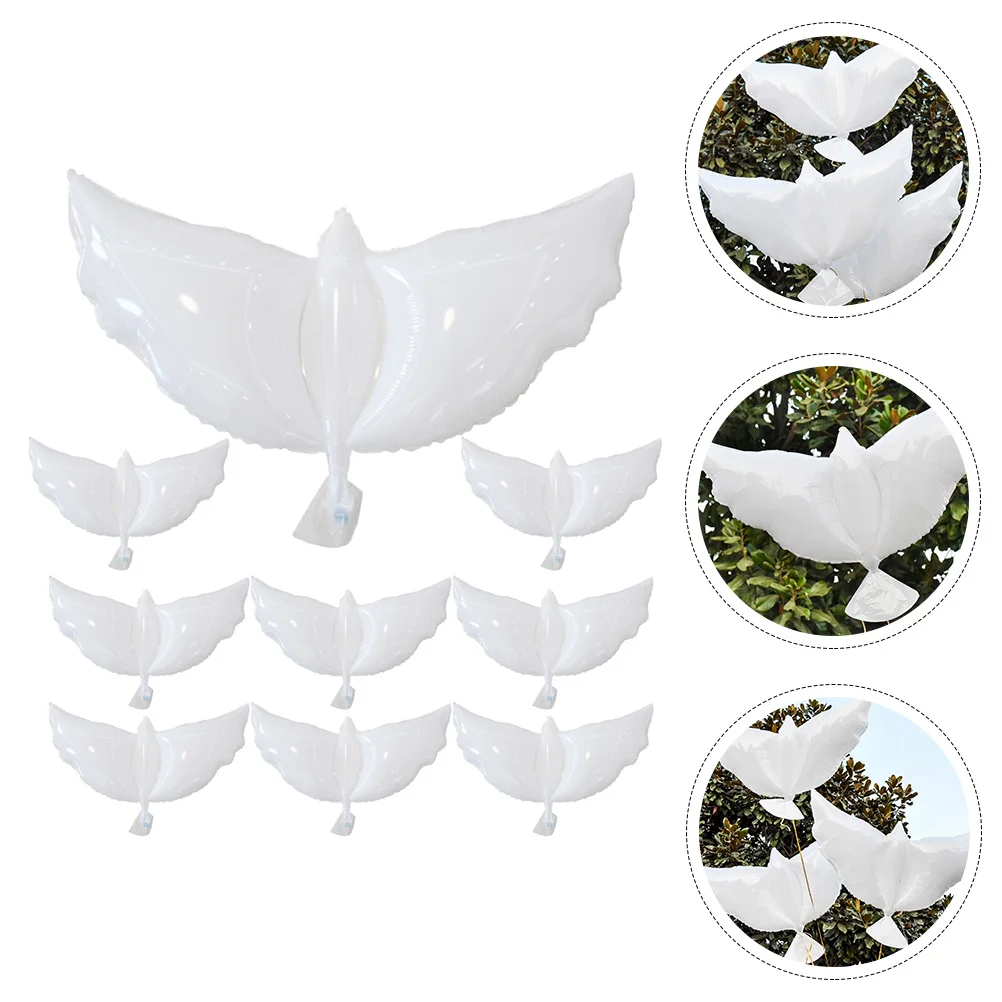 

10 Pcs Dove Balloon Bridal Balloons Happy Birthday Wedding for Party Decoration Celebration