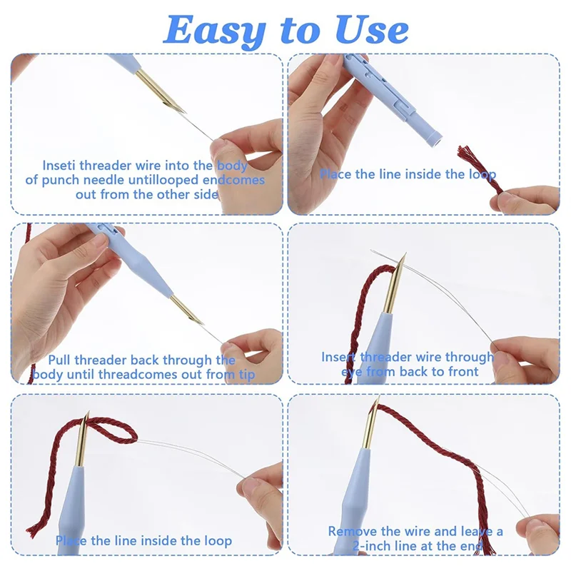 Special Offer~Embroidery Punch Pen Tool Set, 2-Pack Adjustable Felting Threader Needles For Sewing Crafts