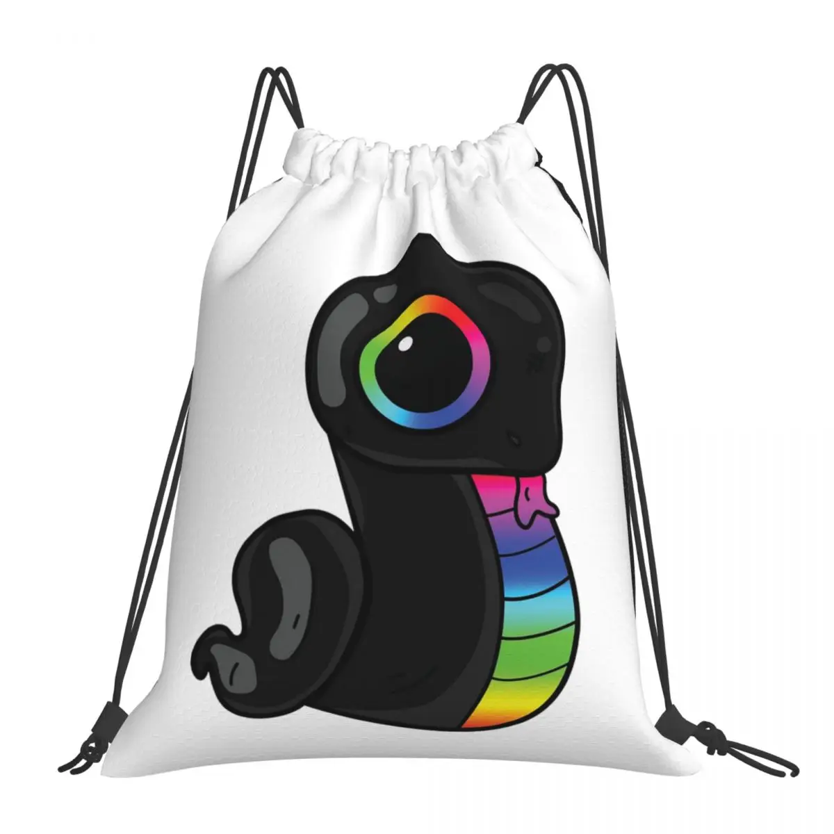 Sneki Snek Fan Design Razer RGB Sticker Backpacks Casual Portable Drawstring Bags Sports Bag Book Bags For Man Woman School