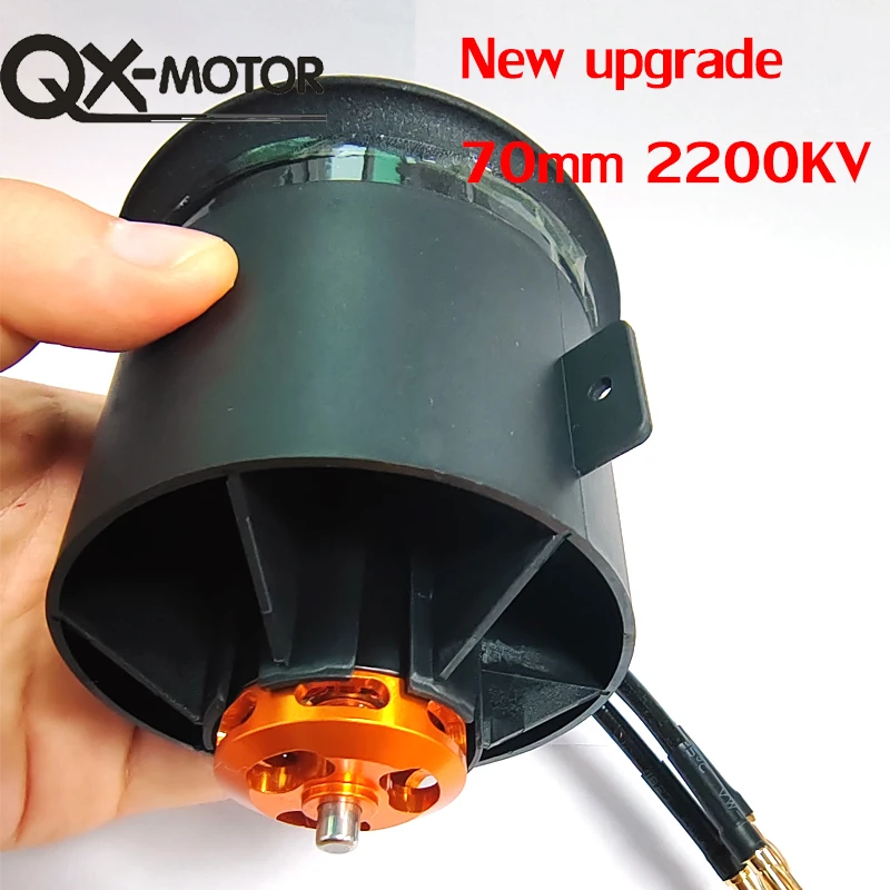 QX-Motor 70mm EDF QF3027 2200KV Silnik bezszczotkowy 6s 12 łopatek Wentylator kanałowy CW CCW / 100A ESC Do akcesoriów RC