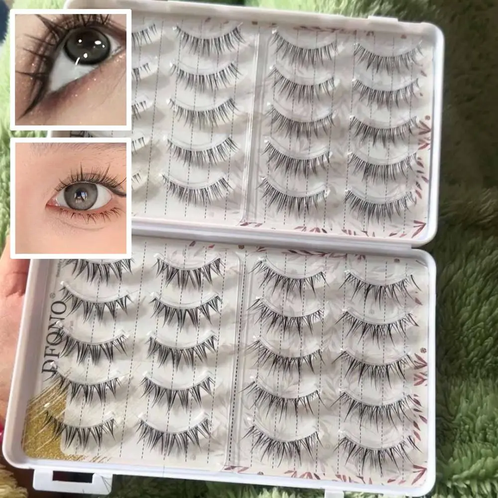 Lashes Extension Fake Cluster Eyelashes DIY Long Lasting Fluffy False Eyelashes Reusable Dense Thick Curled Up Eyelashes