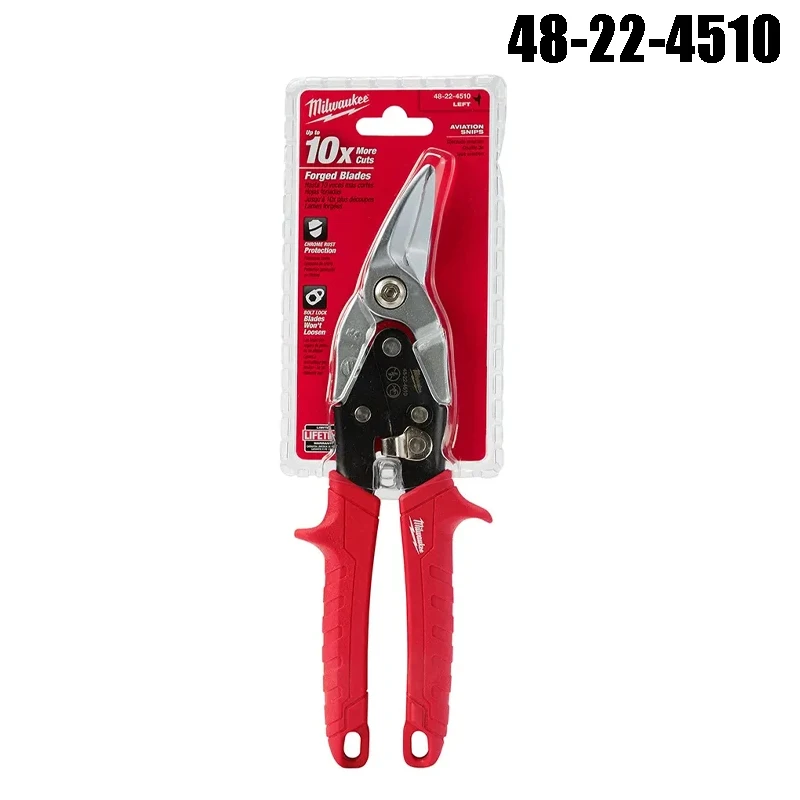 Milwaukee Aviation Snips Hand Tools 48-22-4530 48-22-4520 48-22-4510 Separate Sell Separately Left Right Straight Aviation Snips