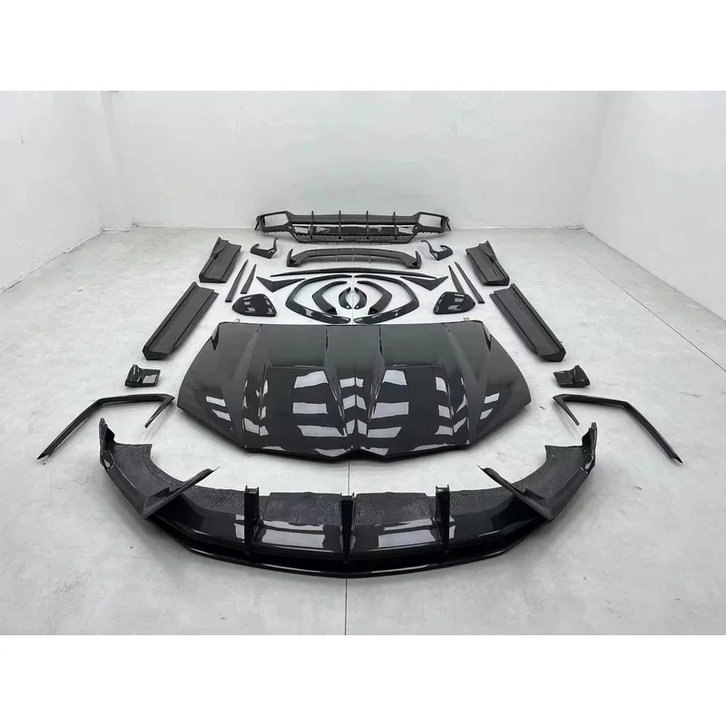 Applicable to ForLamborghini urus upgrade top carbon fiber front lip diffuser spoiler hood wide body kit