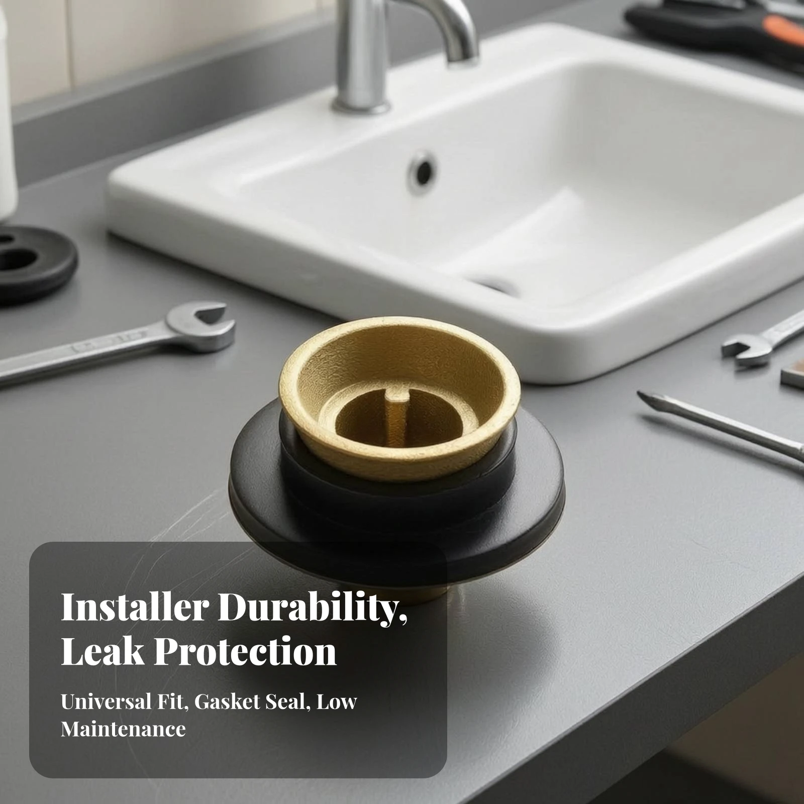 Urinal Spud Brass Spud Fitting with Gasket Hardware Corrosion Resistant Slim for Plumbers, Bathroom Maintenance