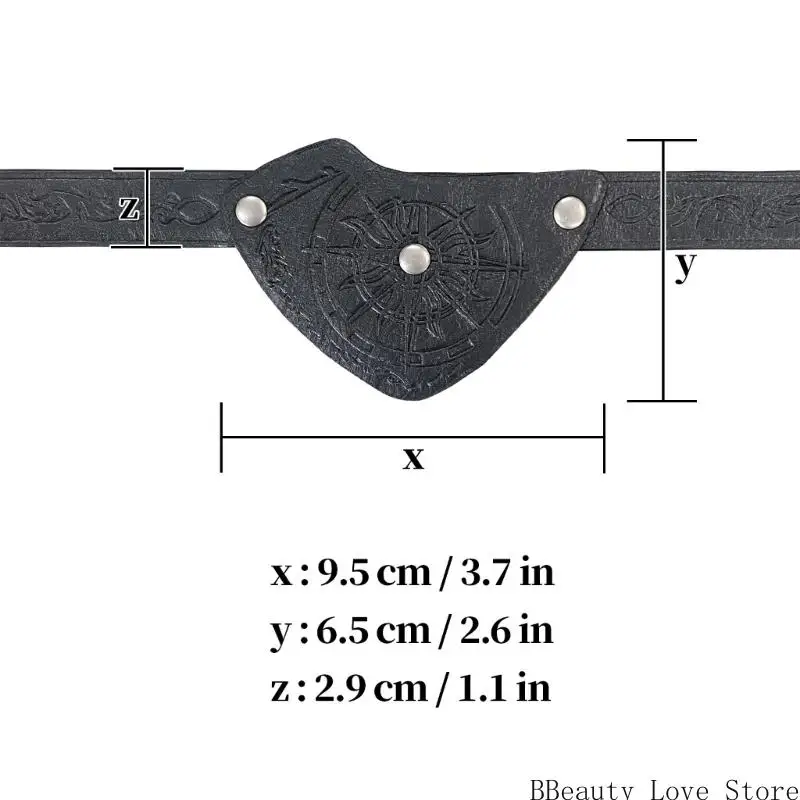 Vintage Leder Eye bedeckt mittelalterliche Cosplay -Accessoires für Männer Halloween