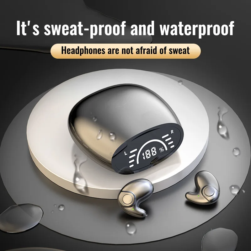 

Ultra-thin Sleep Headphones 5.3 Wireless Bluetooth Headset Invisible Earbuds Hidden In Ear Button Sports Earphones Waterproof