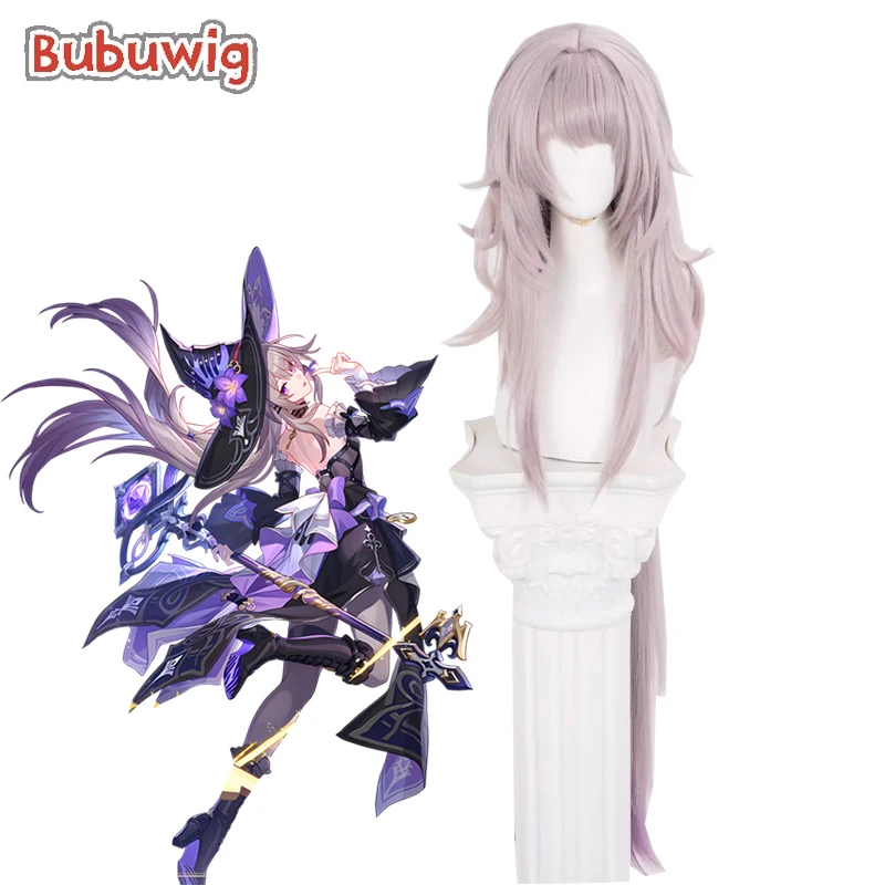 Bubuwig Synthetic Hair Sra. Herta Cosplay Wigs Honkai: Star Rail Sra. Herta 100cm Light Pink Mixed Purple Cos Wig Heat Resistant