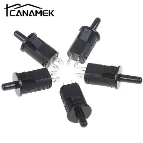 문짝 스위치 냉장고 캐비닛 조명 소독 캐비닛 옷장 폐쇄 프레스 단추 스위치, 블랙, 125-250V, 1 개