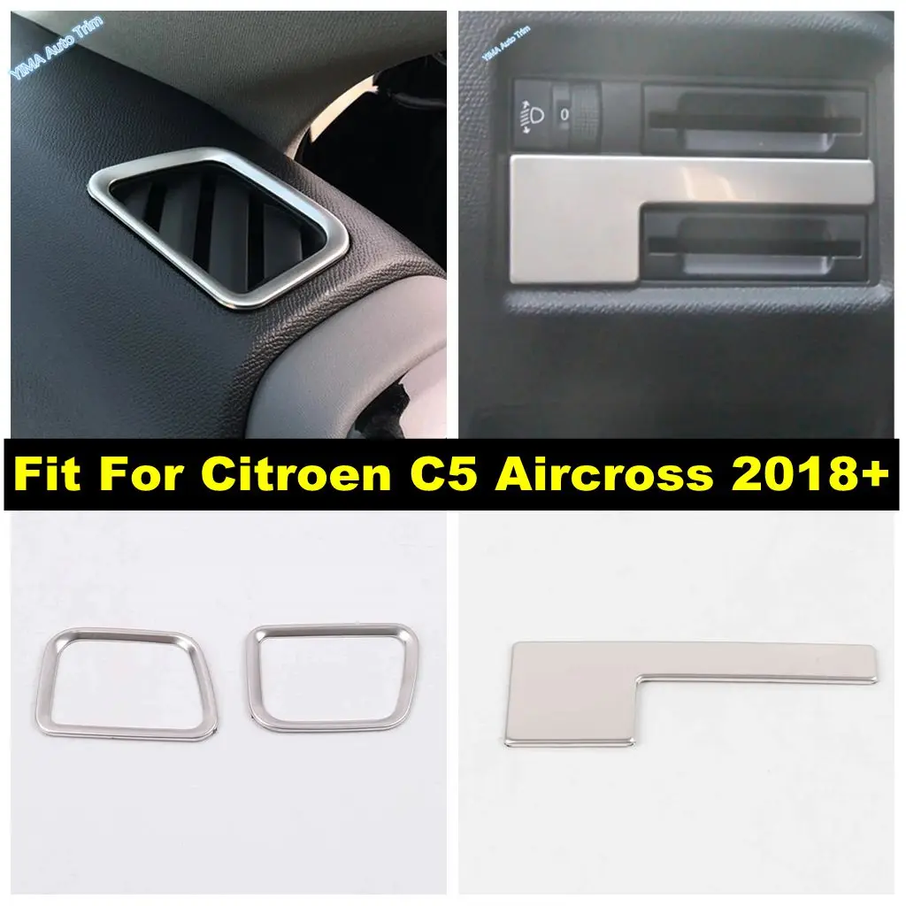 

Glove Box Armrest Handle / Headlight Switch Sequin / Air Condition Outlet Vent Cover Trims For Citroen C5 Aircross 2018 - 2024