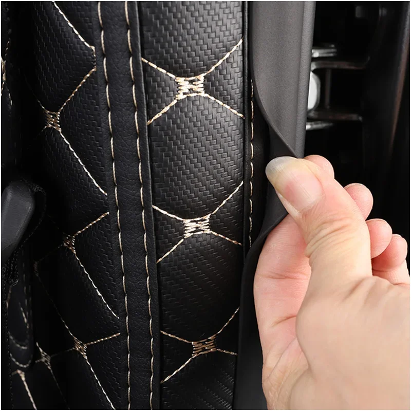 Car B Pillar Mat for Hyundai Tucson 2021-2025 NX4 Anti-Kick Pat Cover Stickers Interior Decoration Carbon Fiber Texture Styling