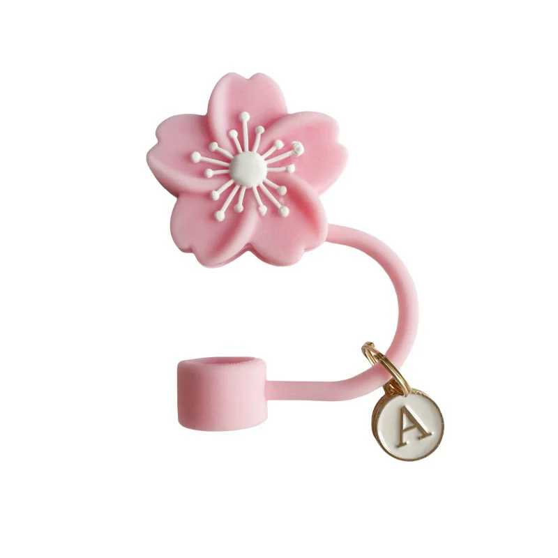 Haitang Flower Dustproof Straw Cover Reusable Silicone Straw Cover Party Decoration Cup Protector Accessories Anti overflow Plug