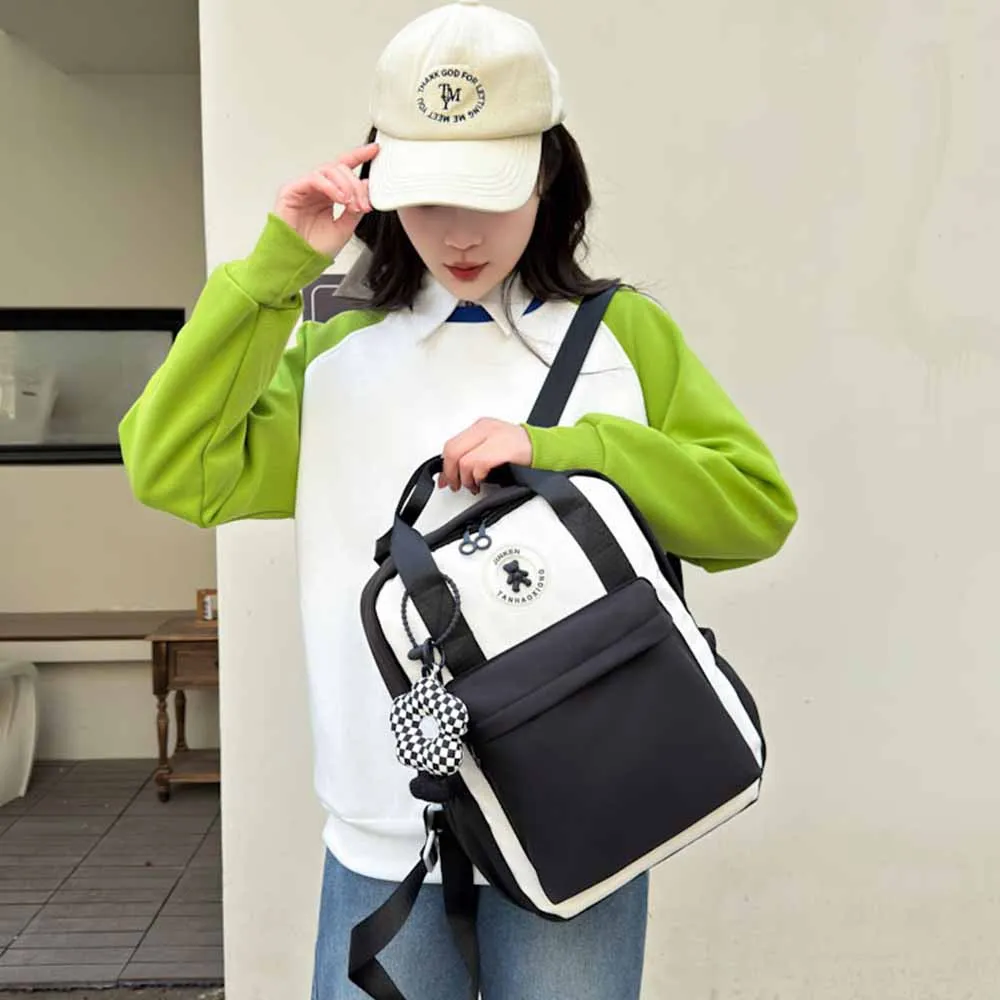 New Embroidered Women Lightweight Backpack,Personalized Custom Fashion Computer Bag,Large Capacity College Style Double Backpack