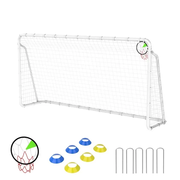 

6X12FT Soccer Goal for Backyard Kids Portable Soccer Net with High-Strength Nets