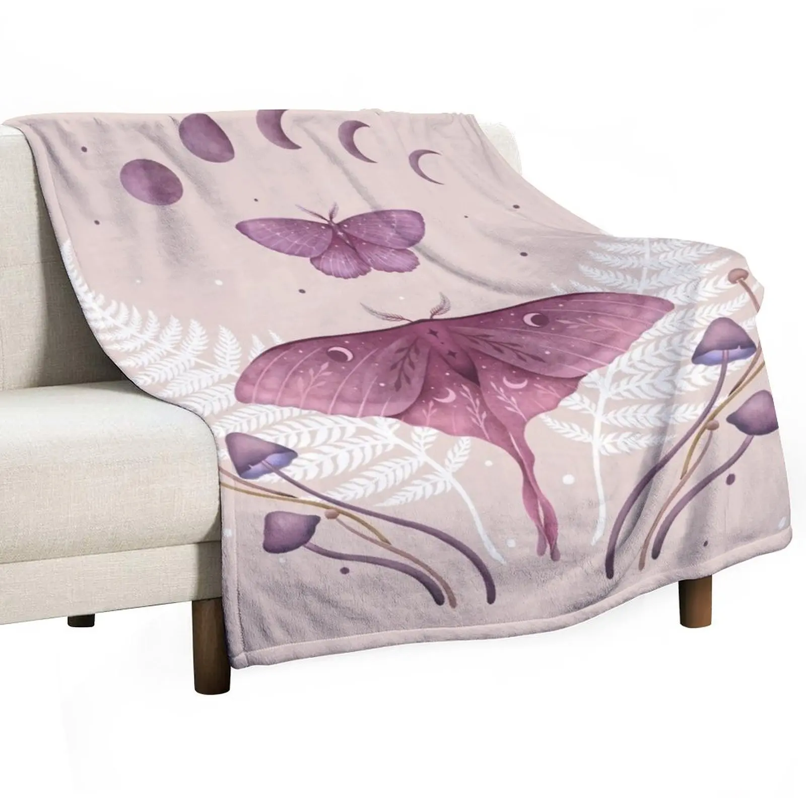 Luna and Emerald - Vintage Pink Throw Blanket Furrys Plaid Beautifuls Multi-Purpose Weighted Soft Blankets