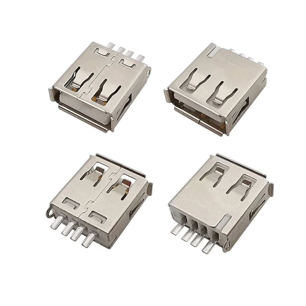 5/10Pcs Type A USB 4 Pin Male & Female Soldering Plug Socket Connector With Plastic Cover DIY USB 2.0 Assembly Adapter