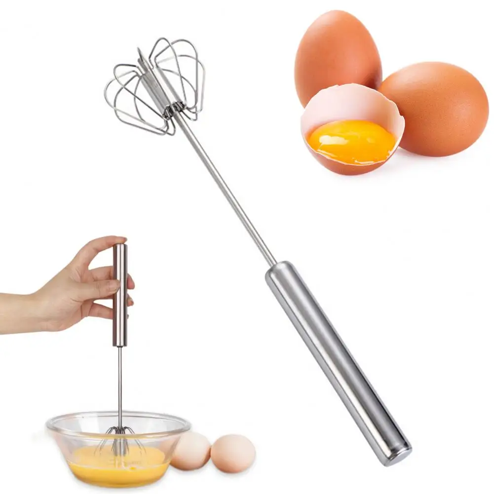 Mixer Stainless Steel Egg Beater Stainless Steel Semi-automatic Egg Beater Whisk for Cooking Kitchen Home