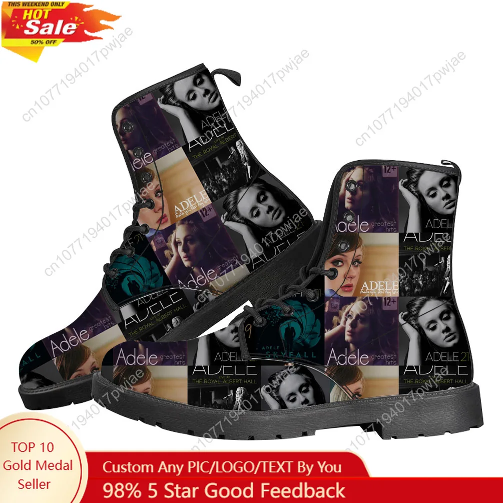 

Adele Singer Poster Casual Boots Mens Womens Teenager Shoes Fashion 3D Boot Outdoor High Quality Water proof Customize Shoes