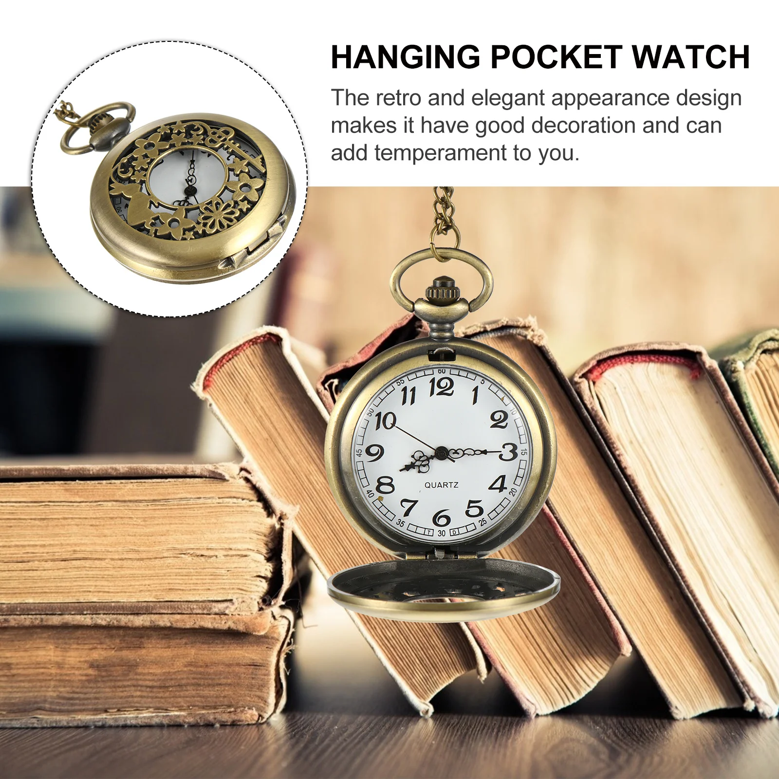 1 قطعة ساعة جيب كوارتز ريترو الجوف خارج تصميم سلسلة معلقة خمر نمط وقت دقيق هدية ساعة جيب كوارتز #1
