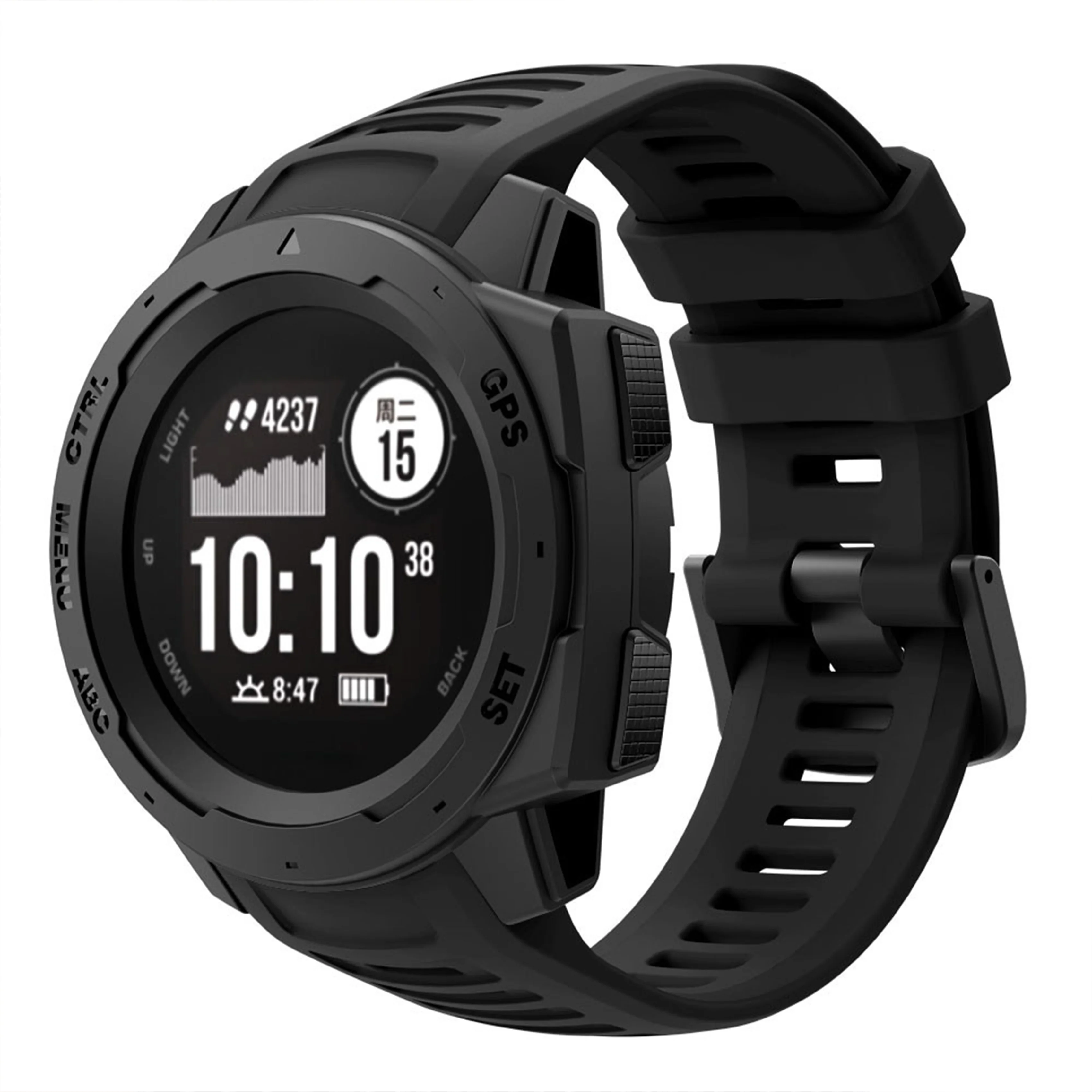 Sportarmband für Garmin Instinct 1, hochwertiges Silikon, Original-Armband, Ersatz-Herrenarmband, Correa für Garmin Instinct 1 – Detail 7
