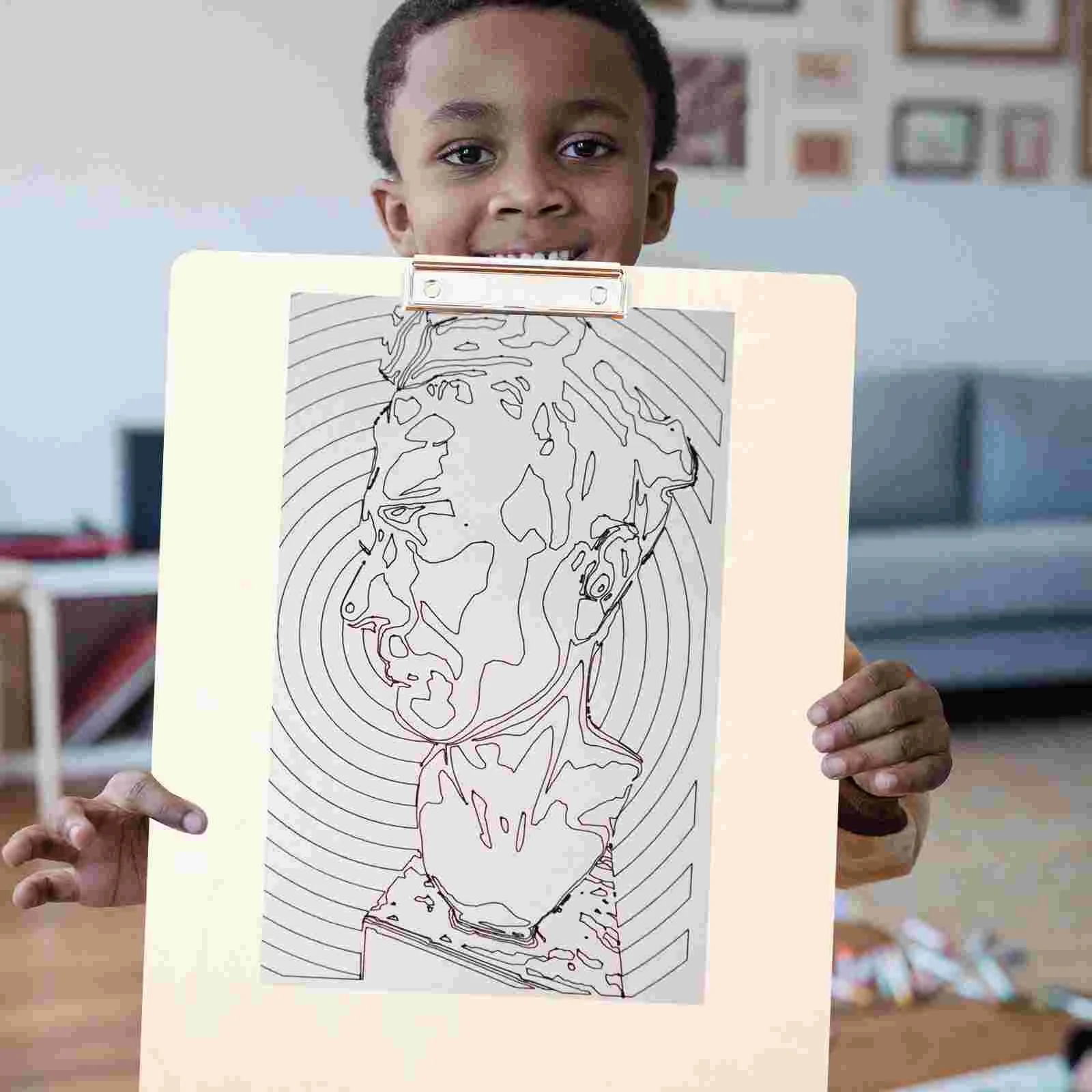 Sketchpad Board Drawing Foldable Sketching Wooden Sketchboard Stainless Steel Clip