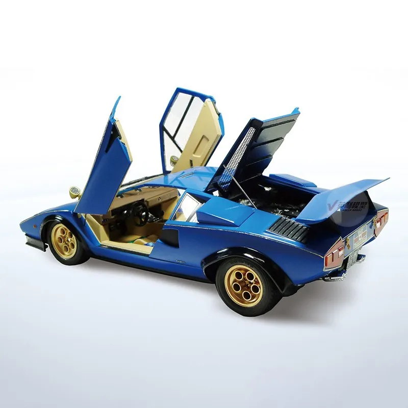 Static Assembled Car Model Aoshima-06383 1/24 Scale For Lamborghini Countach Walter Wolf Version 2 Sports Car Model Kit