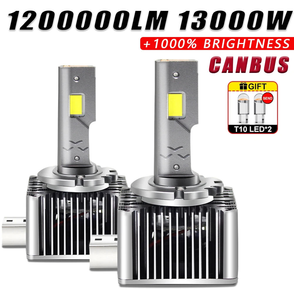 D1S D3S LED 1200000LM 1300W D1R D3R D2S D2R D4S D4R D8S Canbus Led Headlight 1:1 HID Plug&Play D SERIES Turbo Auto Lamp 6000K