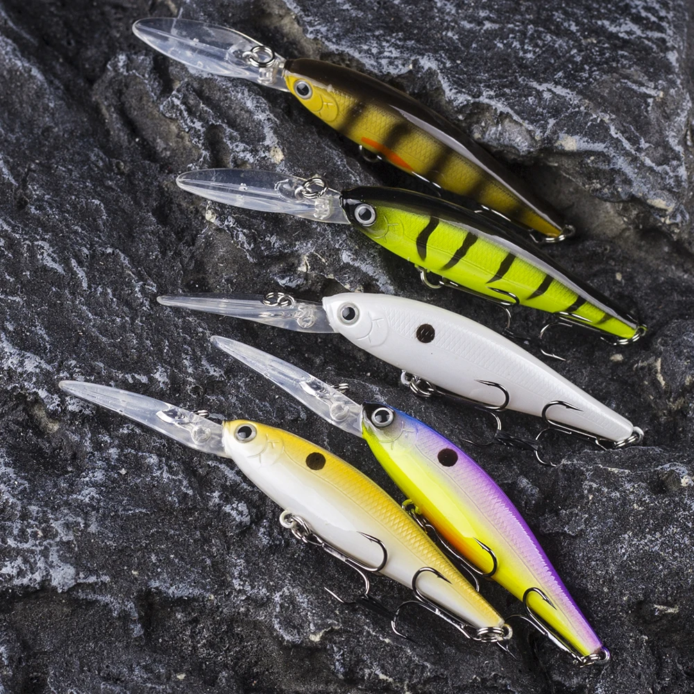 Chan\'s Huang 1PCS 11.5CM 10G Deep Water Diver Minnow Wobbler Artificial Bass Floating Minnow Hard Bait Jerk Fishing Lure Tackle