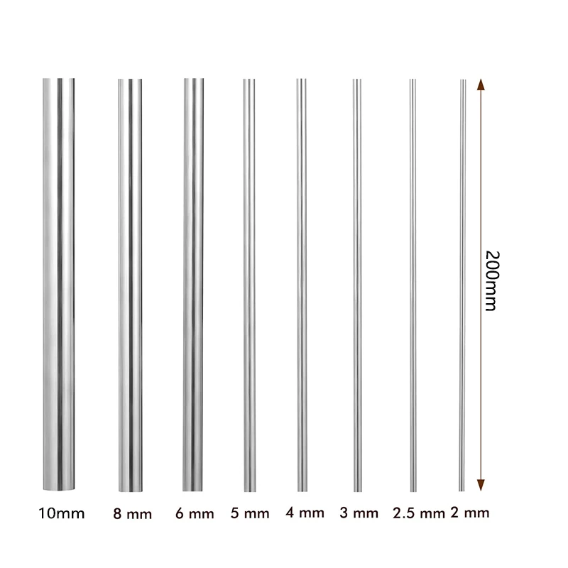 1-5 adet Paslanmaz Çelik Model Düz Metal Metrik Yuvarlak Mil Çubuk Paslanmaz Çelik Yuvarlak Çubuk Çapı 1mm ~ 14mm DIY Zanaat Aracı