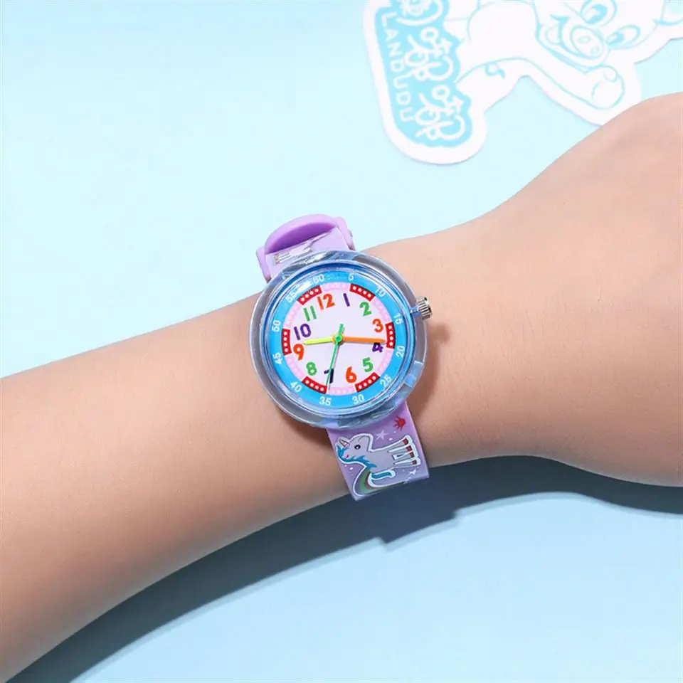 Orologi per bambini del fumetto di alta qualità animale ape unicorno Pony moda Casual bambini orologio al quarzo ragazzi ragazze orologio regalo per