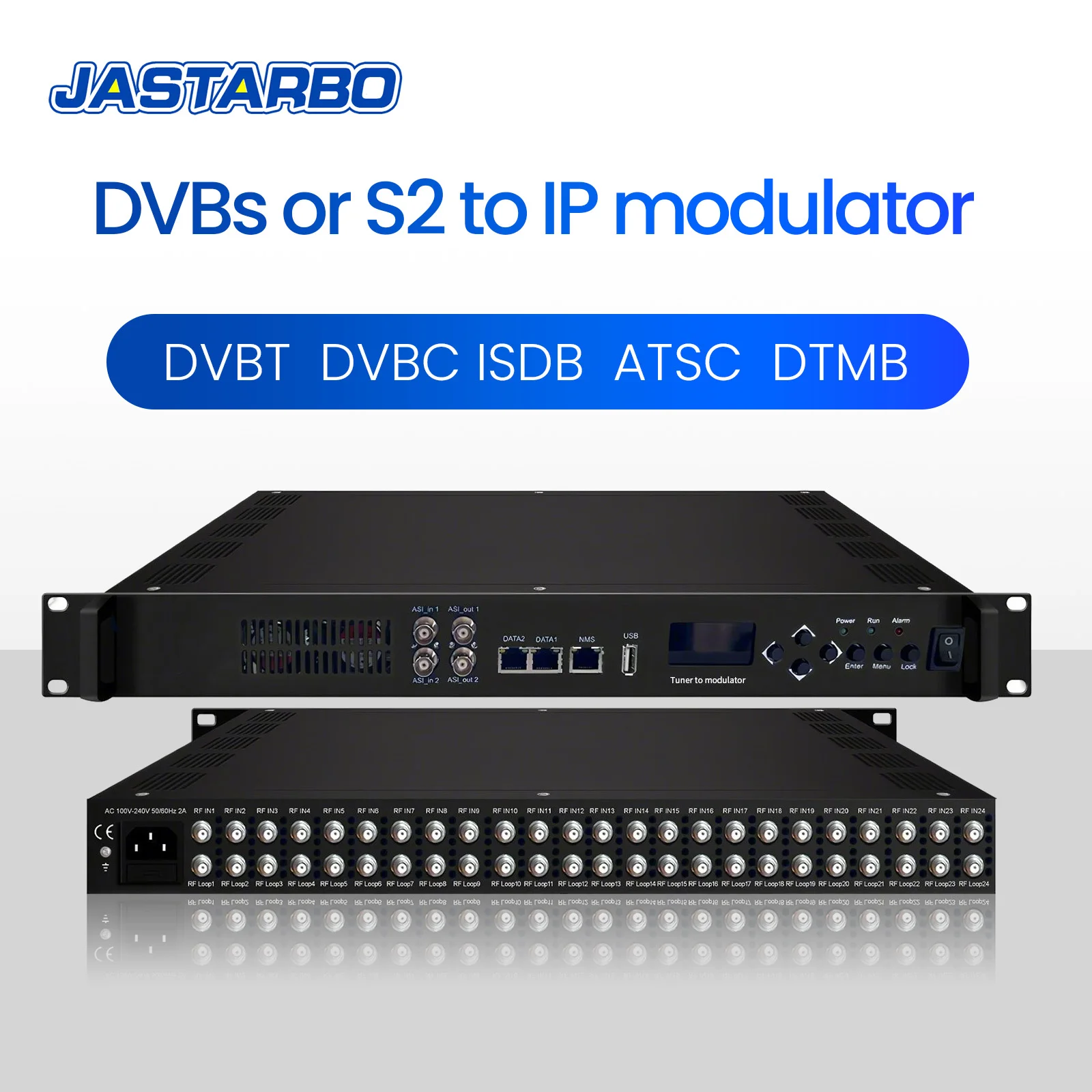 

16/24 Digital Video Encoder Tuner With IP ASI Output Supports DVB-S/S2 DVB-C/T/T2 ISDB-T/ATSC Input HD Audio To IP Gateway