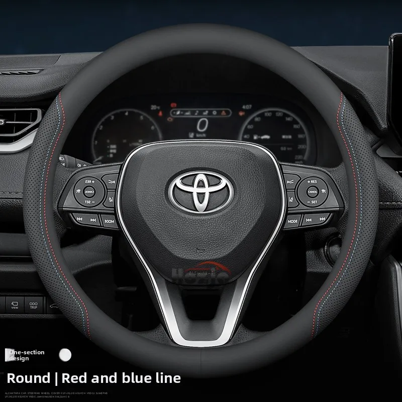 

Leather Car Steering Wheel Cover for Toyota CHR Camry Corolla Yaris Cross Rav4 Sienna Crown 2022 2023 2024 2025 2026 Accessories