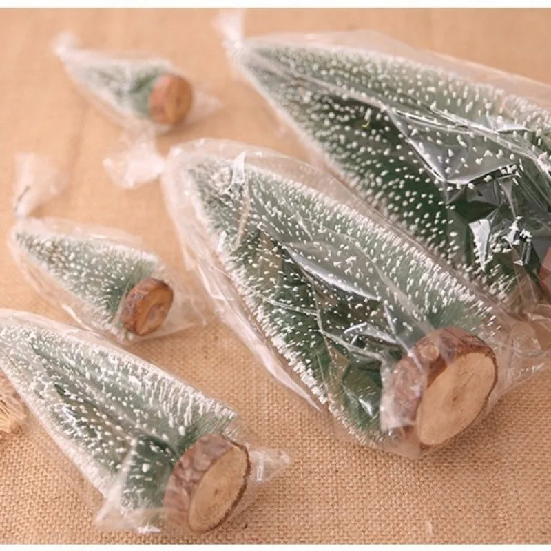 15/20/25/30 سنتيمتر مضيئة الثلوج انخفض شجرة عيد الميلاد عيد الميلاد الأسرة جو سطح المكتب الحلي السرير ليلة ضوء السنة الجديدة هدية