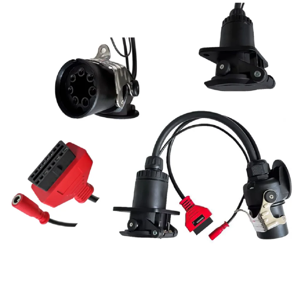 OBD2 Trailer Diagnostic Adapter Cable ISO 7638 EBS Compatible with Bosch Autel Autocom for Truck Vehicles