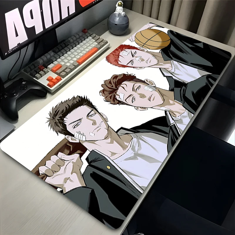 Japan Anime Slam Dunk XXL Gaming Mousepad Basketball Keyboard Rug for PC Gamer Extended Large Desk Mat Rubber Base Mouse Pad